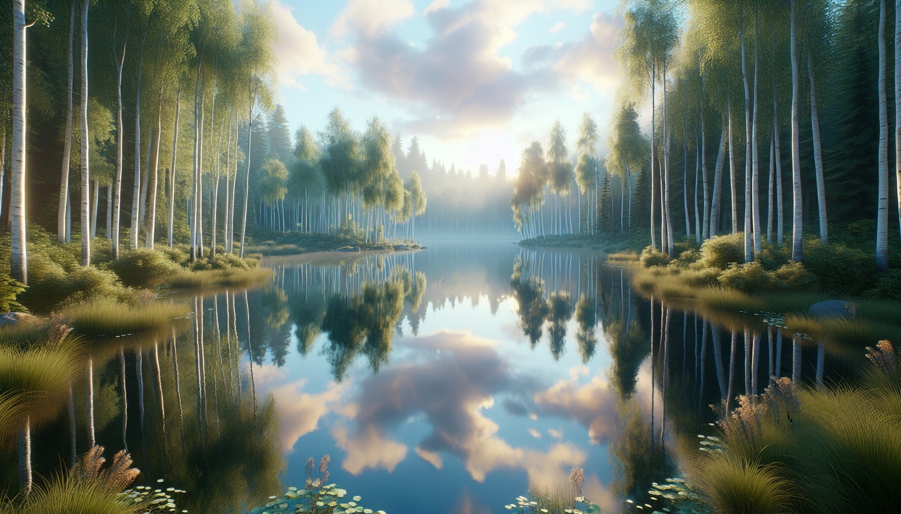 Mujer sonriendo con naturaleza de fondo