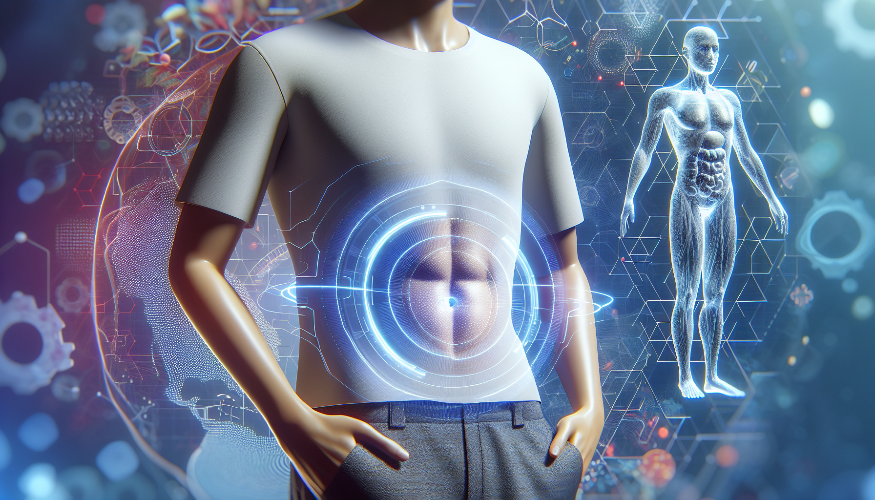 Imagen de abdomen plano y firme