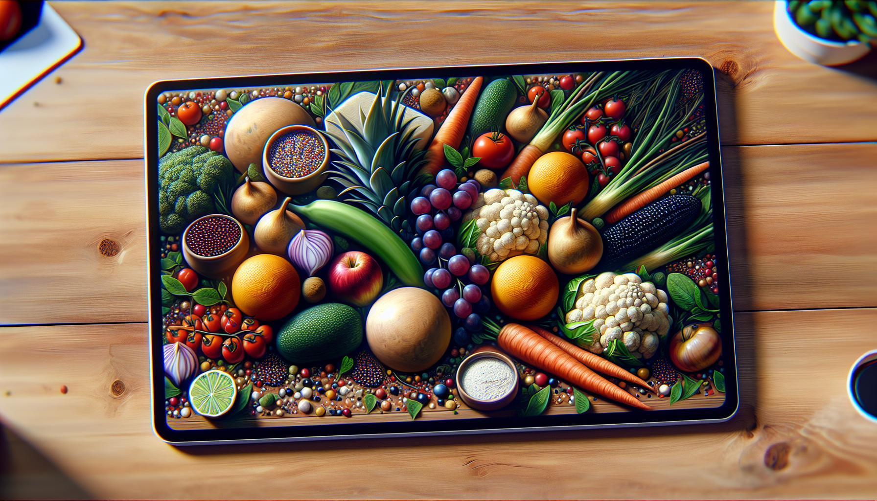 Imagen abstracta de ingredientes frescos del RINGANA DEA