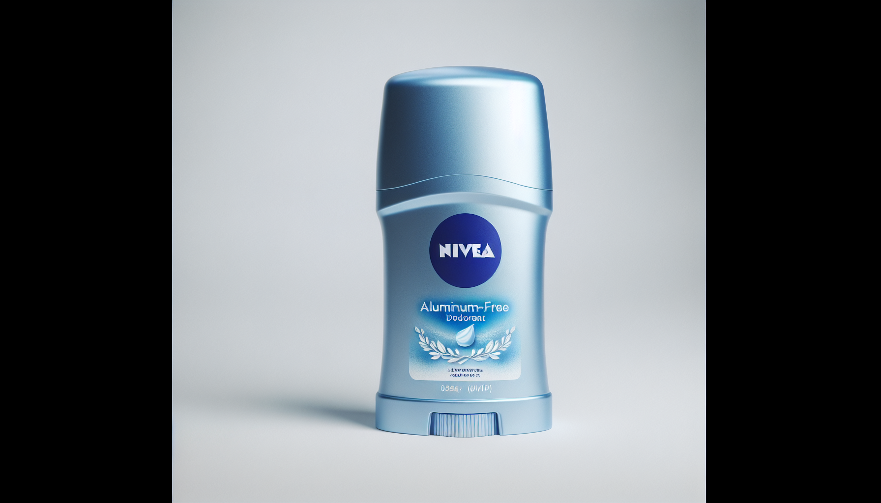 Un envase de desodorante Nivea sin aluminio en un fondo blanco