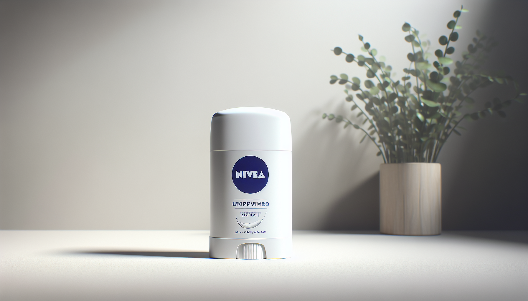 Desodorante Nivea sin perfume sobre fondo sencillo