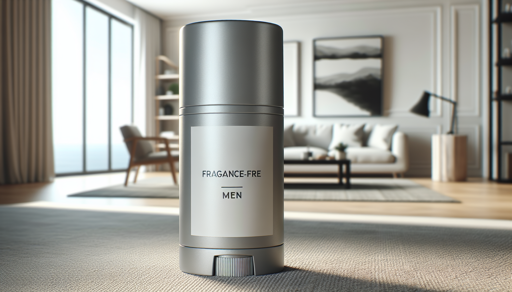 Frasco de desodorante sin perfume para hombres