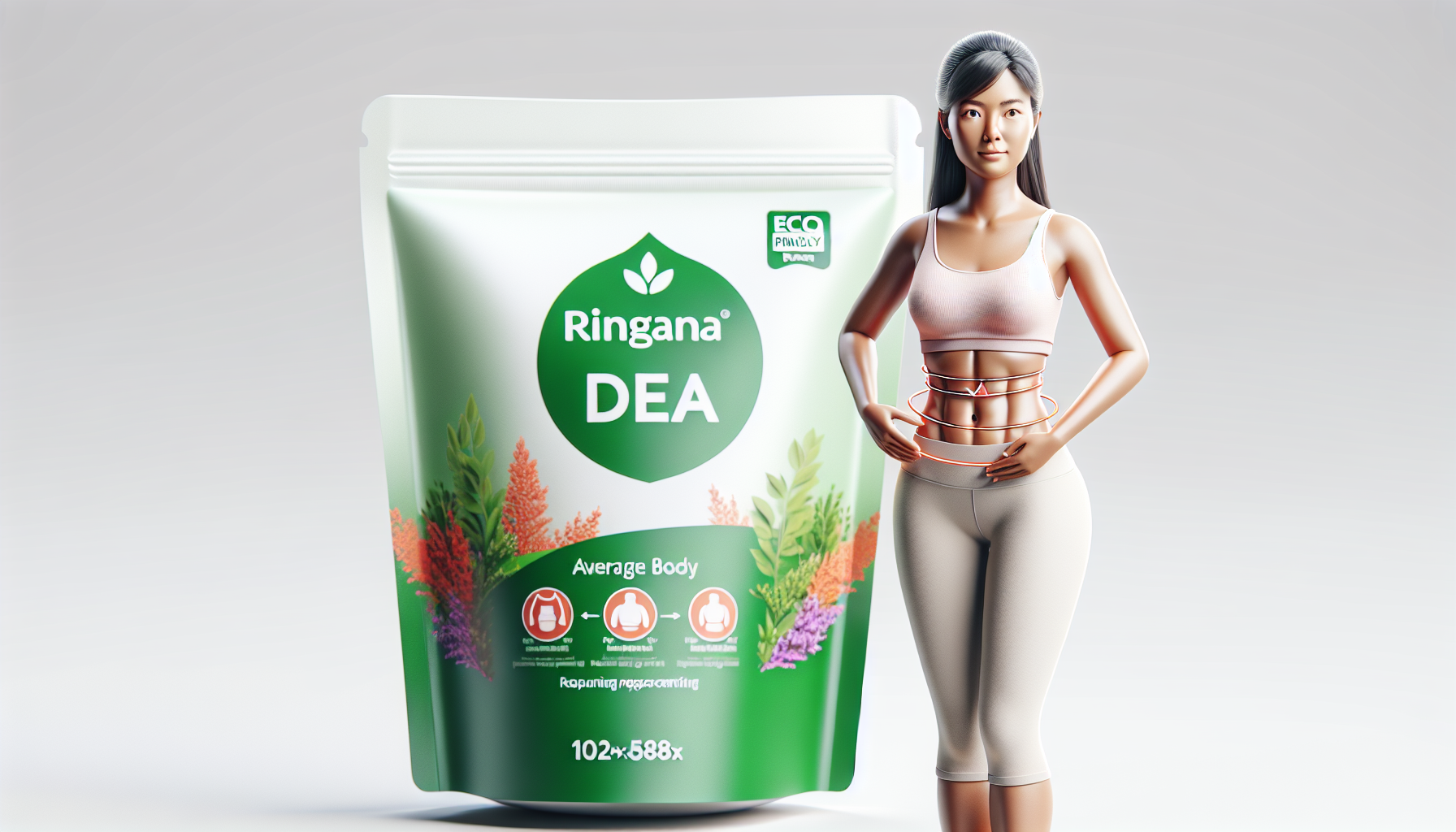 Mujer mostrando resultados en la barriga