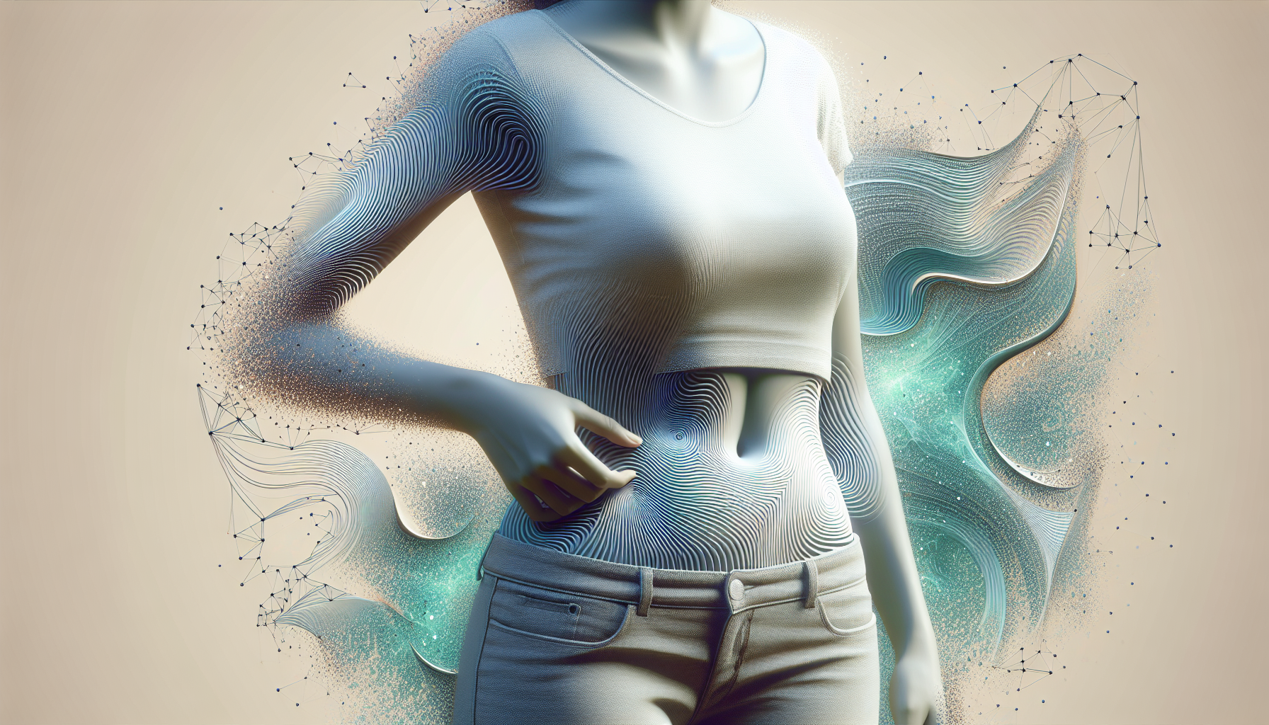 Imagen de una mujer con barriga plana