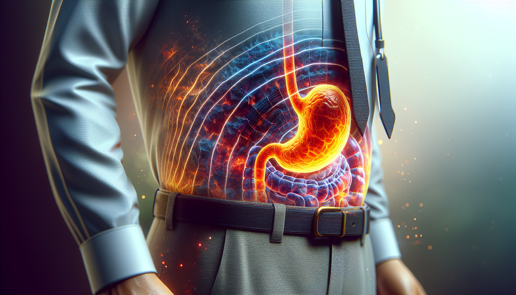 Mujer mostrando abdomen en proceso de mejora