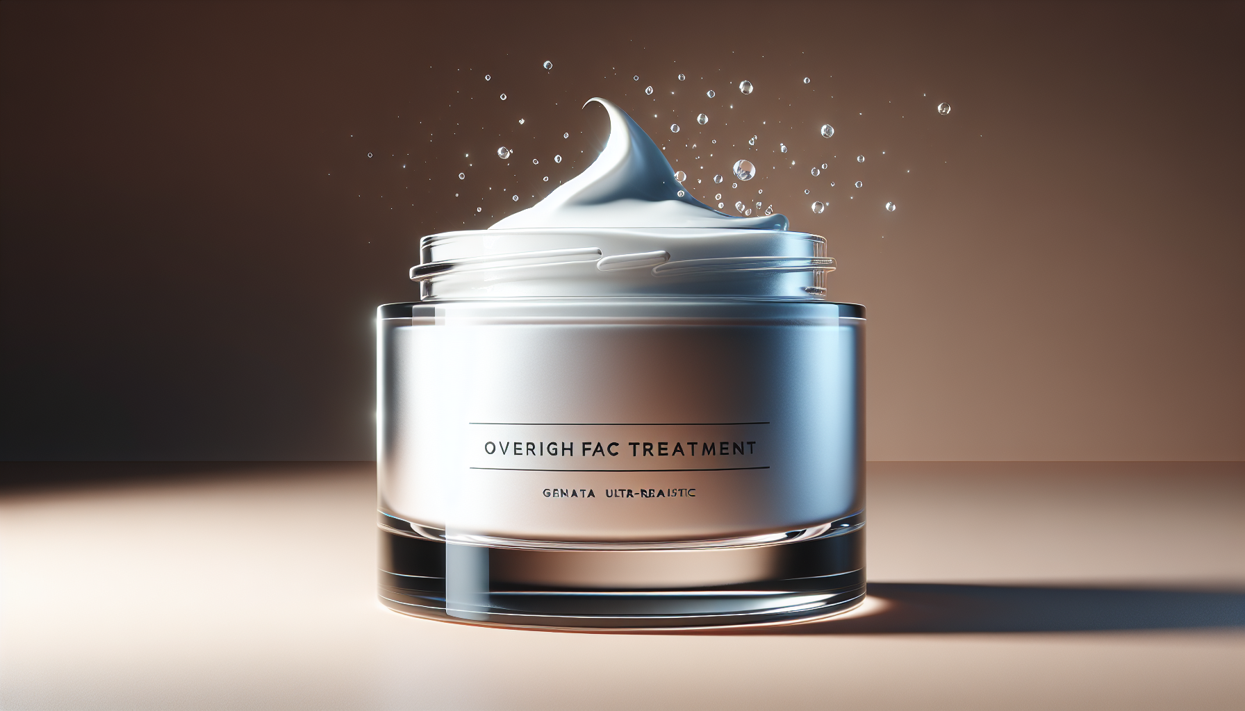 Tarro de RINGANA Fresh Overnight Face Treatment sobre fondo neutro con la crema visible.