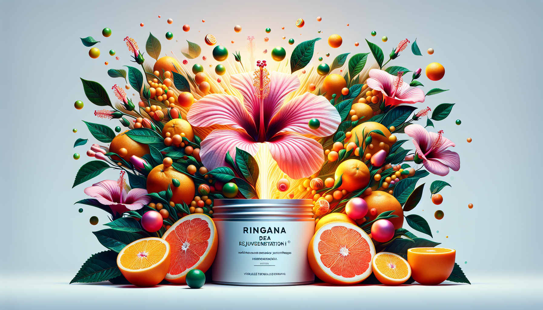 Ráfaga de flores de hibisco y notas de frutos cítricos