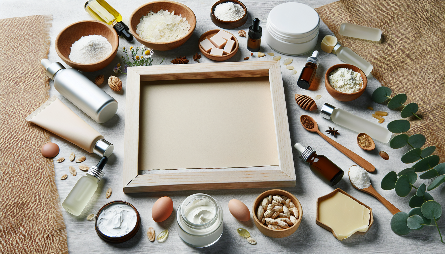 Ingredientes naturales de Skin Perfection en mesa.