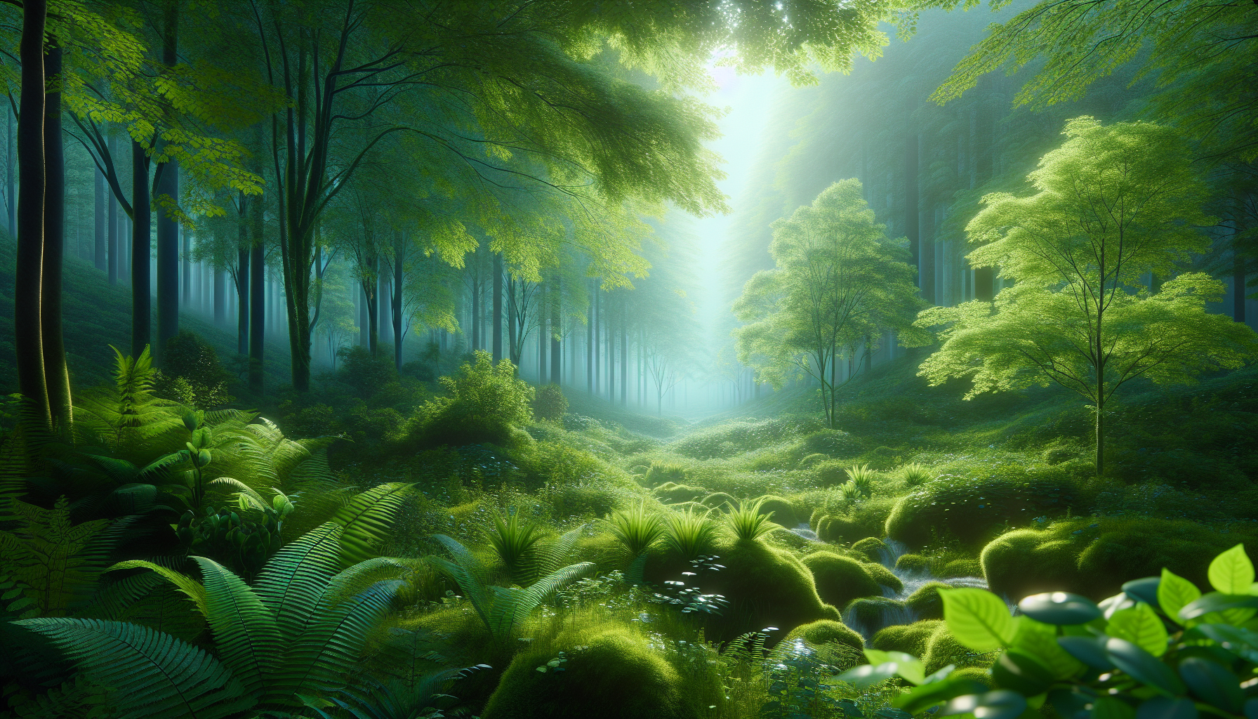 Ingredientes naturales suaves en bosque verde