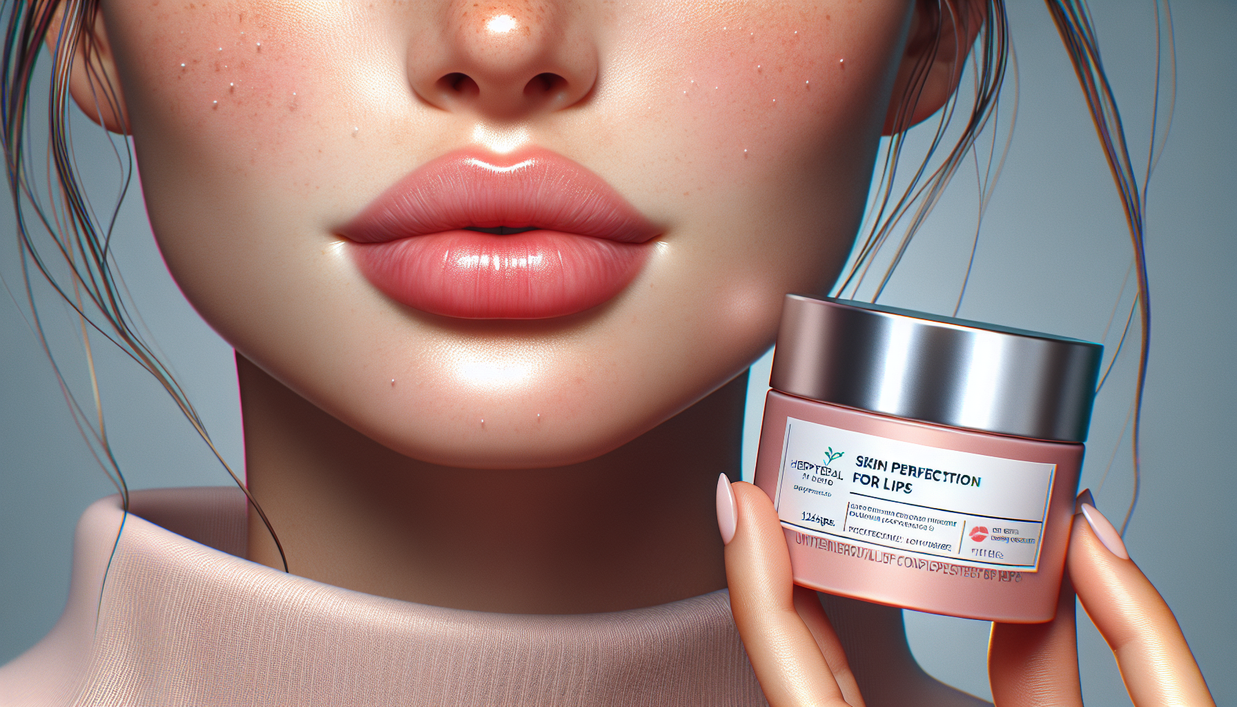 Labios hidratados después de aplicar Skin Perfection.