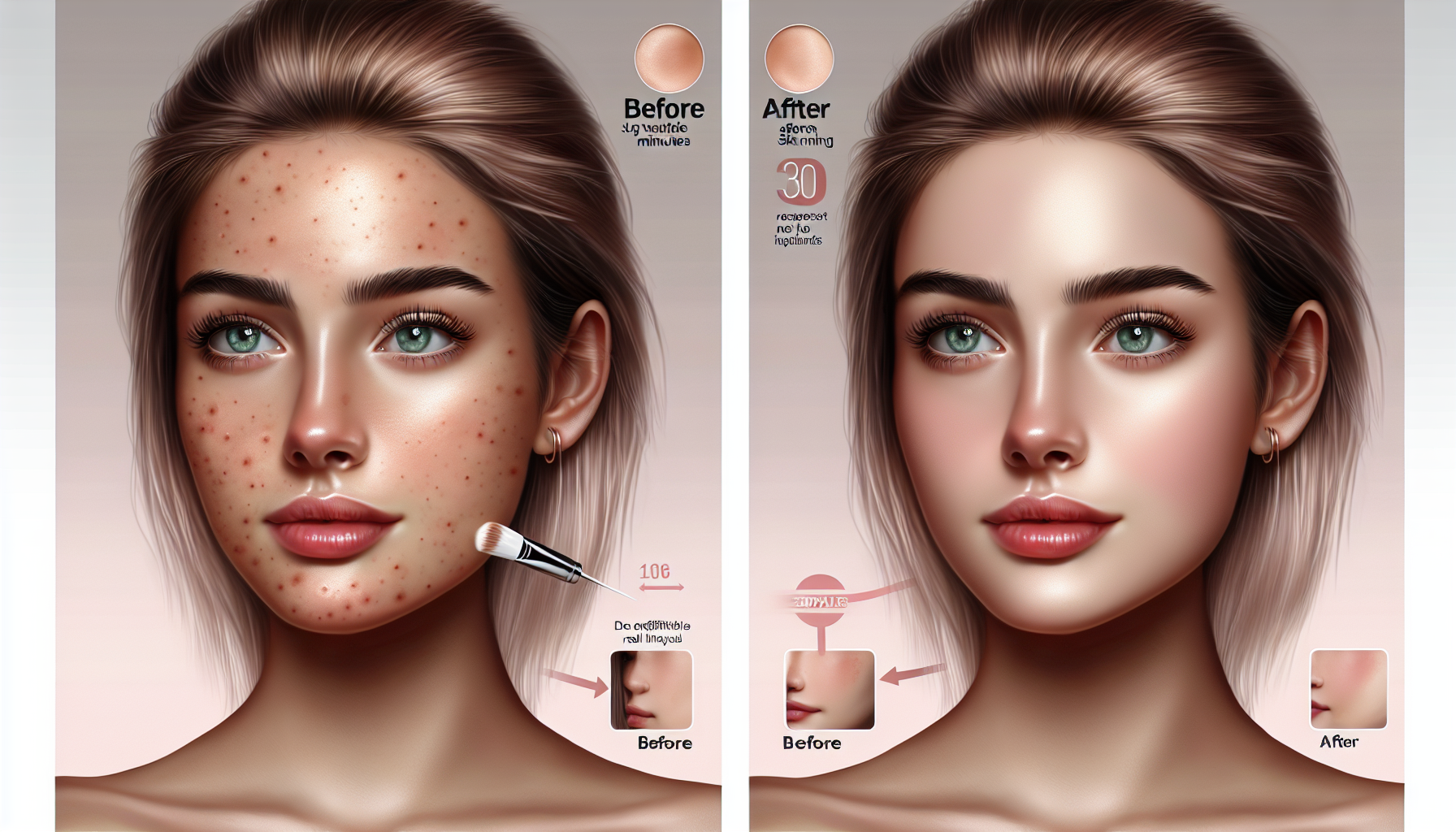 Antes y después de usar Skin Perfection en 30 minutos.
