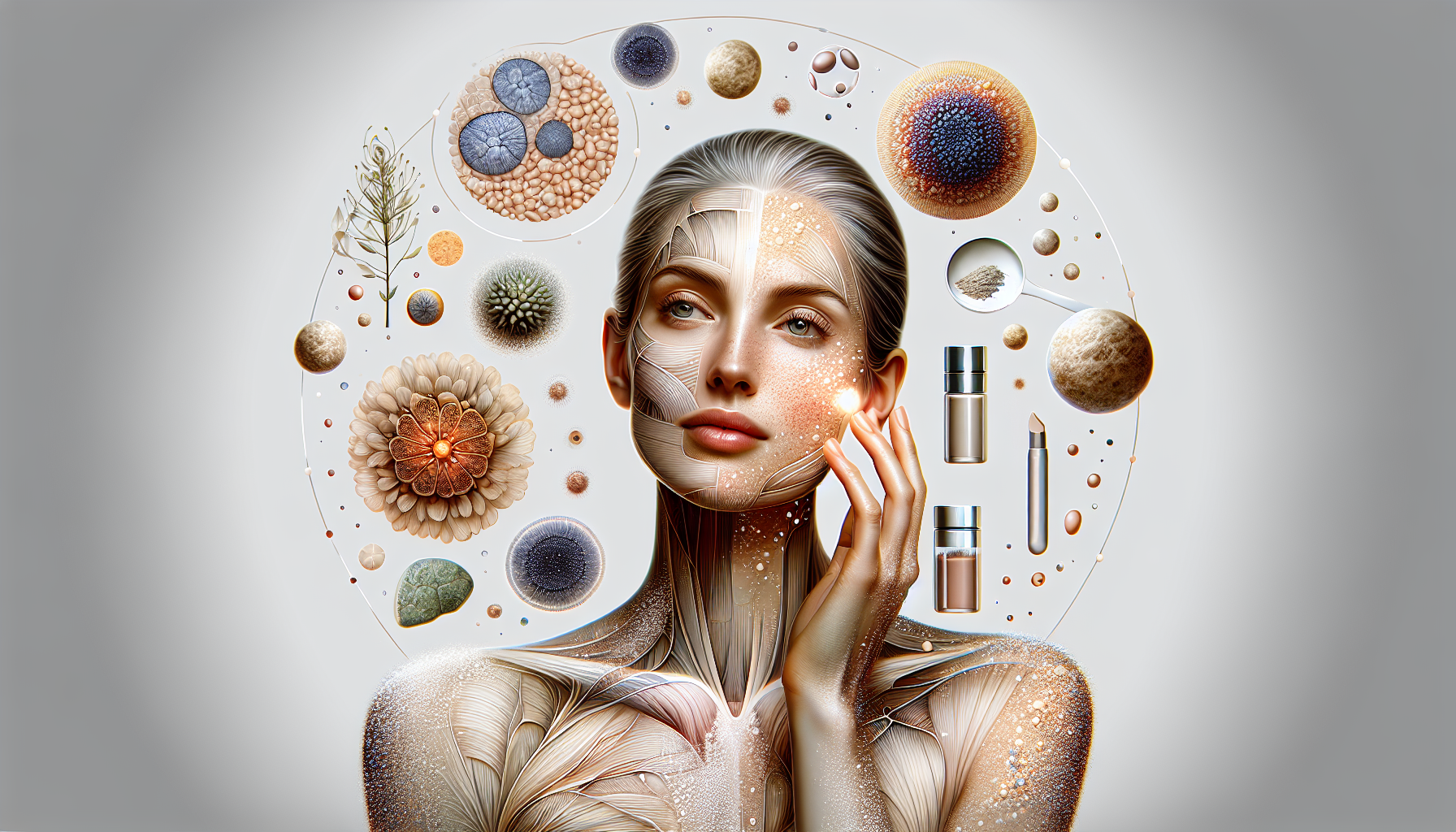 Representación de proceso senolítico en la piel.