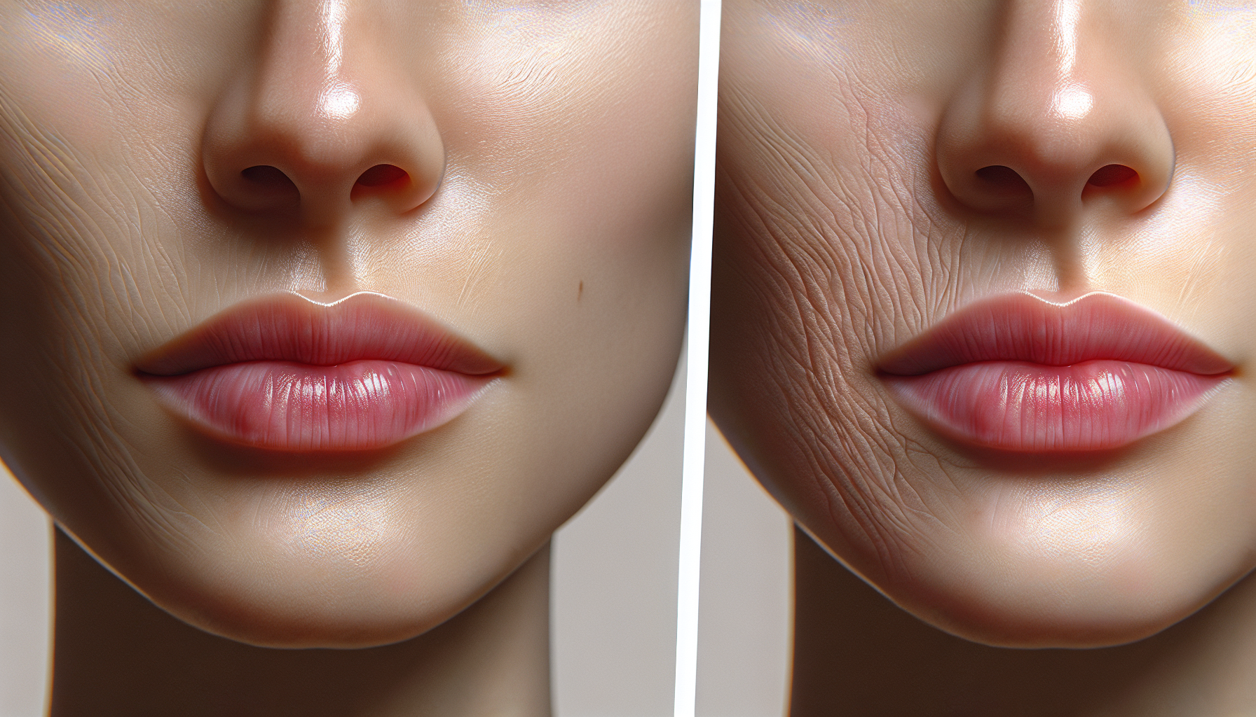 Labio superior con arrugas suavizadas por Skin Perfection.